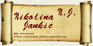 Nikolina Jankić vizit kartica